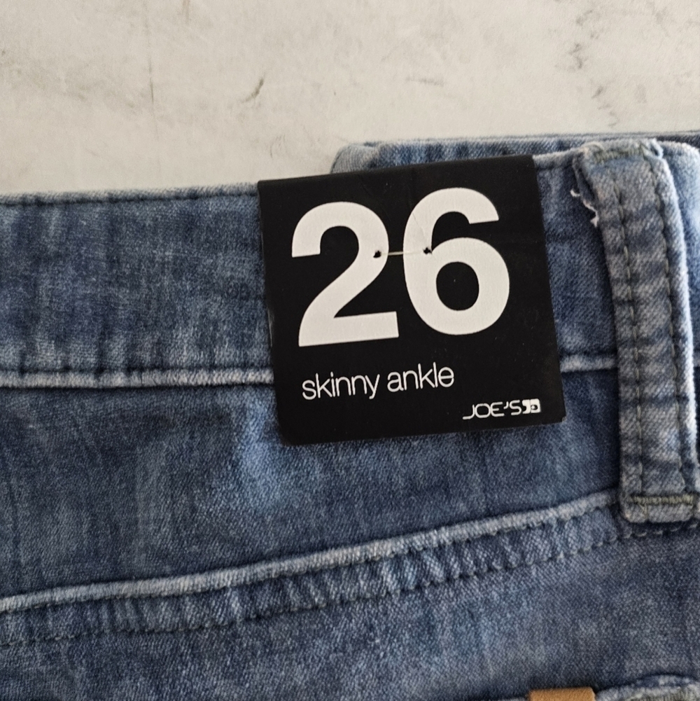 Joe's Jeans High Rise Skinny Ankle Suede Blue Jeans‎ 26 NWT - Picture 8 of 9